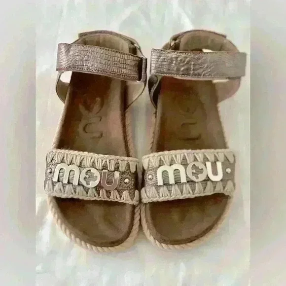 Mou Rope Logo-Lettering Leather Sandals US Size 8.5 or Euro Size 40 - Picture 2 of 8